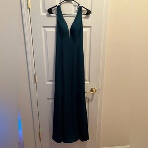 Elegant Teal Evening Gown